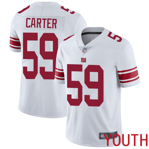 Youth New York Giants #59 Lorenzo Carter White Vapor Untouchable Limited Player Football NFL Jersey->youth nfl jersey->Youth Jersey